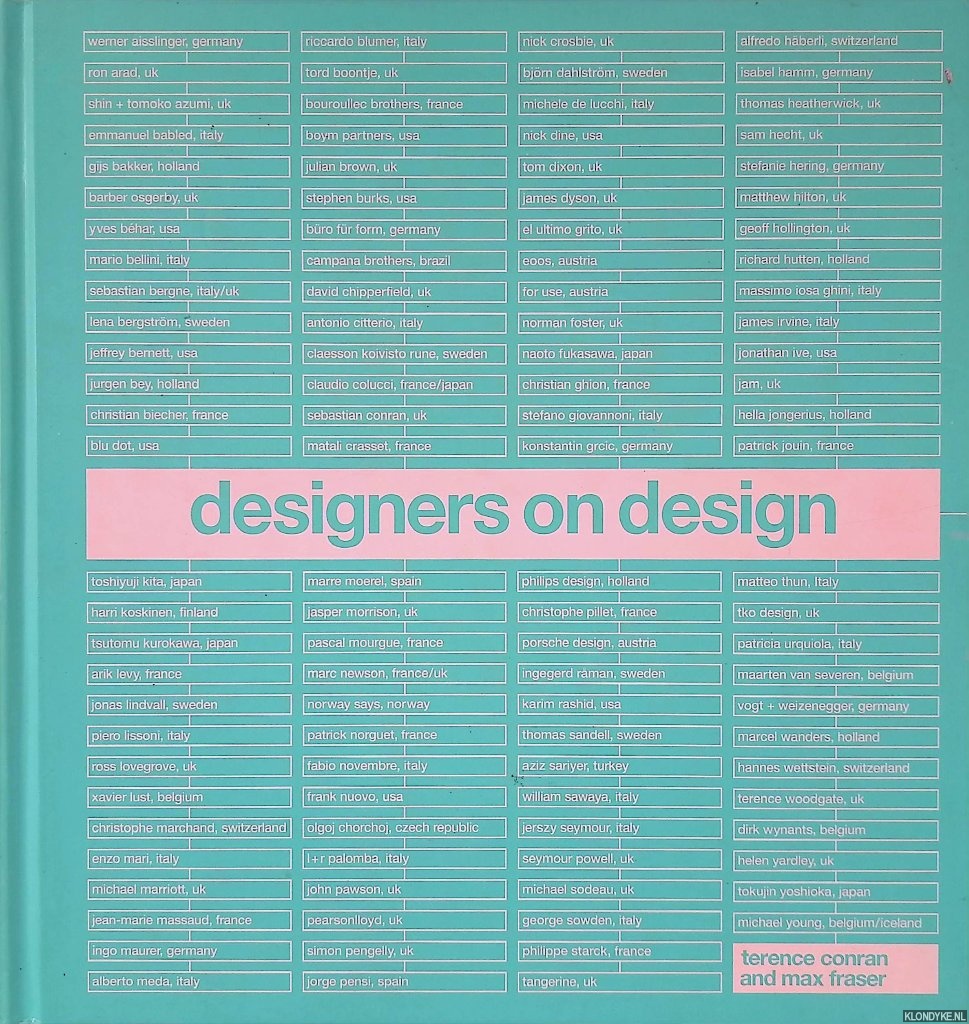 Conran, Terence & Max Fraser - Designers On Design