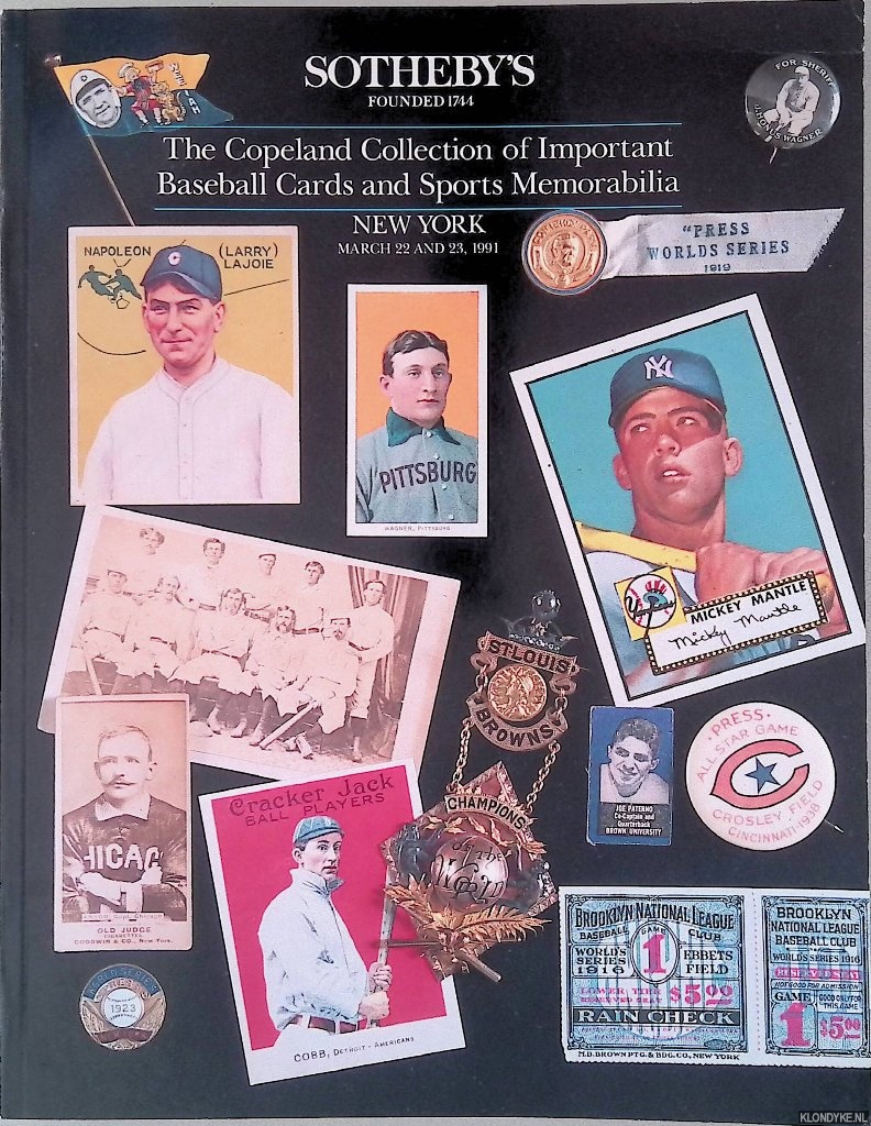 Varney, Ronald - The Copeland Collection of Important Baseball Cards and Sports Memorabilia