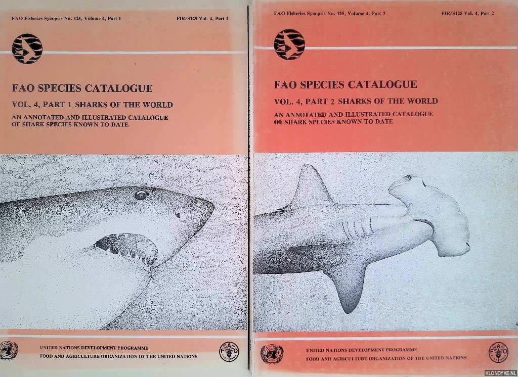 Compagne, Leonard J.V. - Sharks of the World: an annotate and illustrated catalogue of Shark Species Known to Date (2 volumes)
